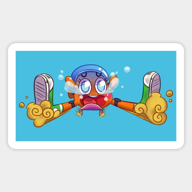 The Amazing World of Gumball - Darwin Skateboarding Magnet by SheaPhillips